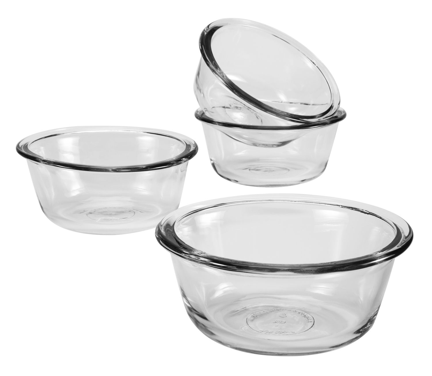 Custard Cup Set Clear 4PCS