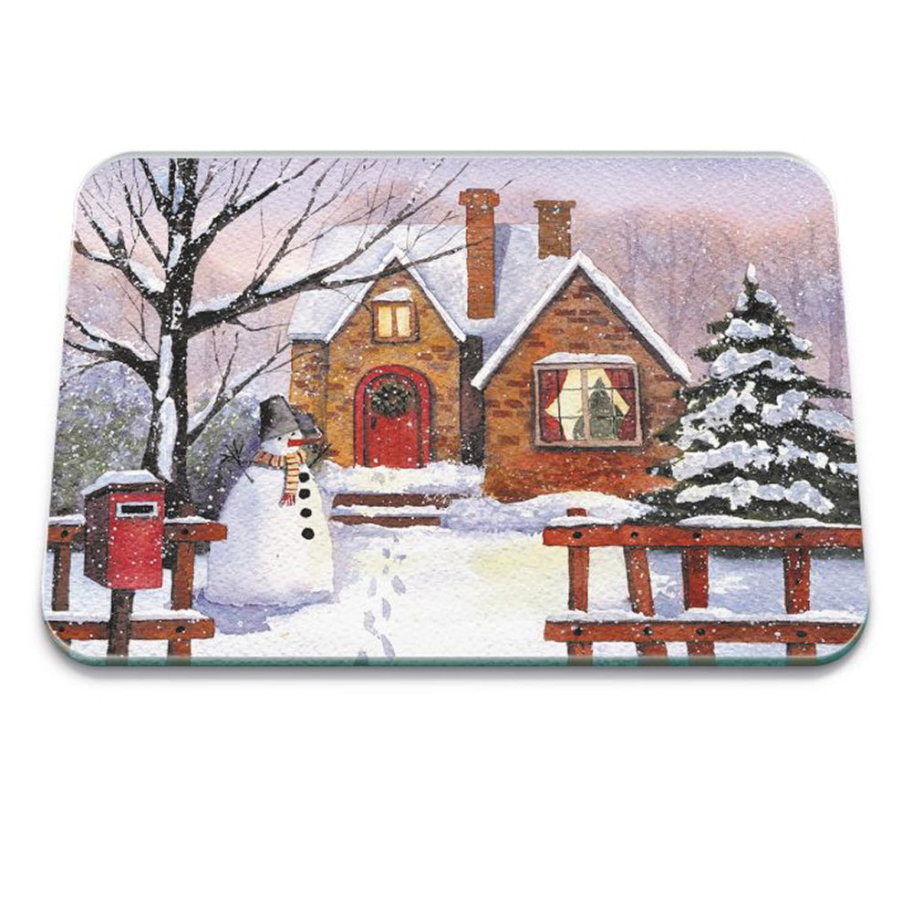 CHRISTMAS COTTAGE TEXTURED MEDIUM WORKTOP PROTECTOR 