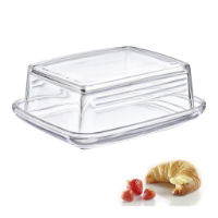 #GLASS BUTTER DISH CLEAR