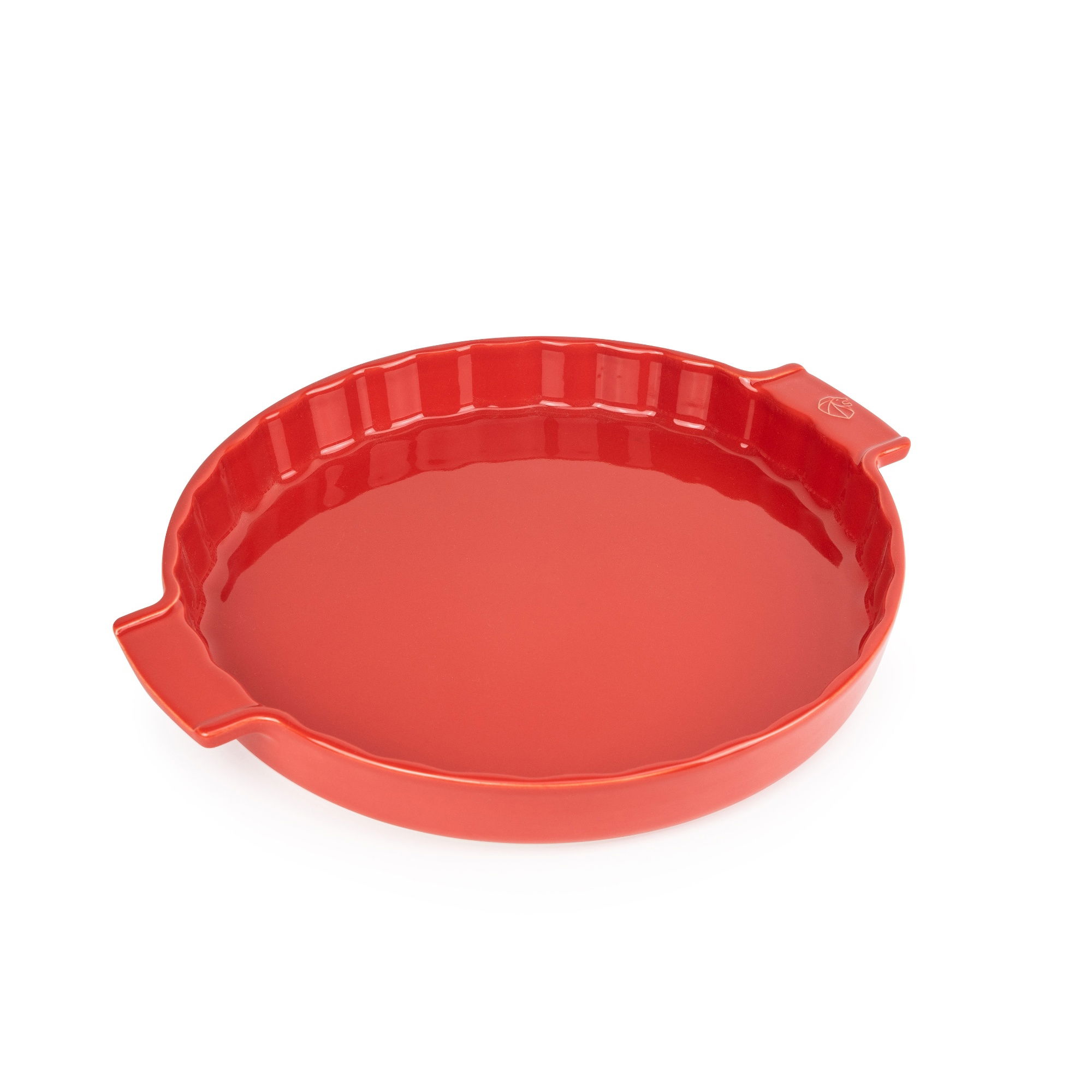 RED CERAMIC TART DISH, 30CM