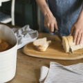 TIERRA BREAD BIN WITH BAMBOO BREADBOARD TAUPE 