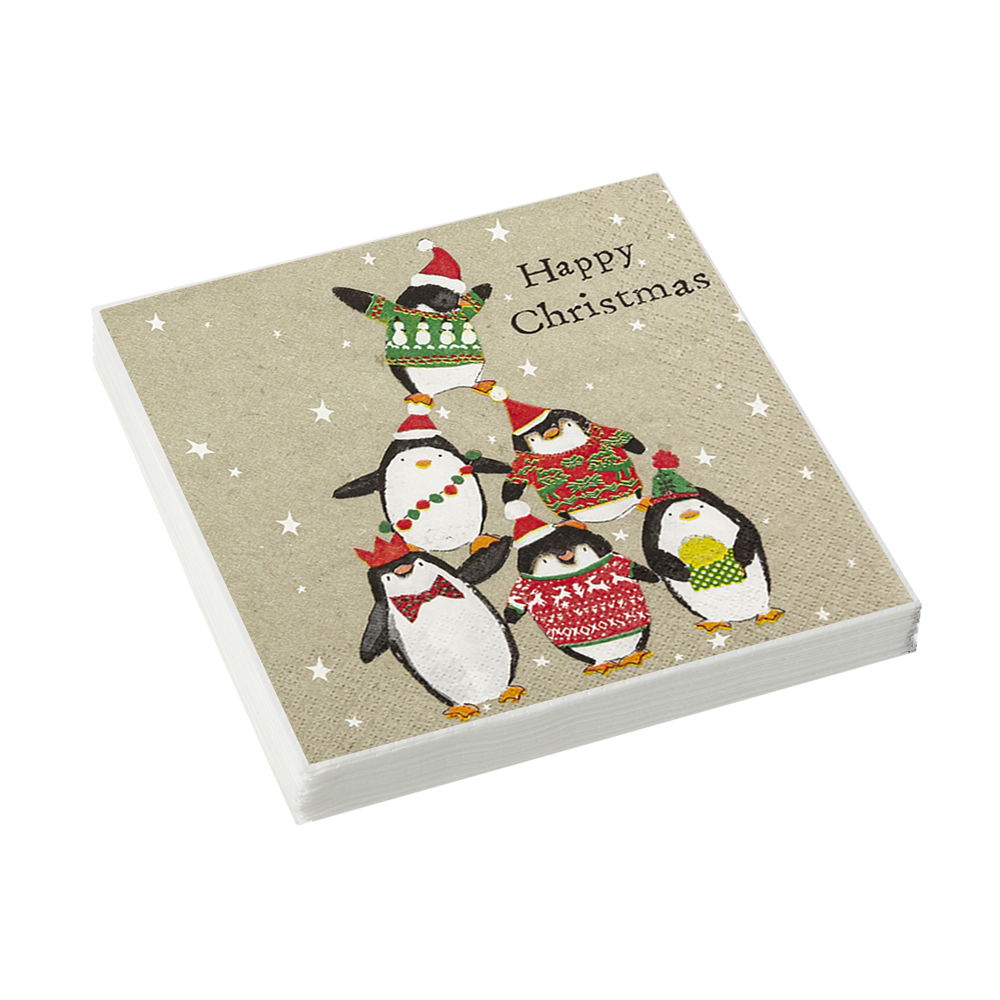 HAPPY PENGUINS PAPER NAPKINS 33 X 33CM