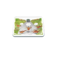 A PANIC OF PHEASANTS GLASS WORKTOP PROTECTOR SMALL 30X22CM