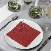 MISTELTOE RED PAPER NAPKINS 33 X 33CM