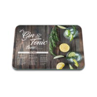 GIN & TONIC MIXER 40 x 30CM  MEDIUM GLASS WORKTOP PROTECTOR