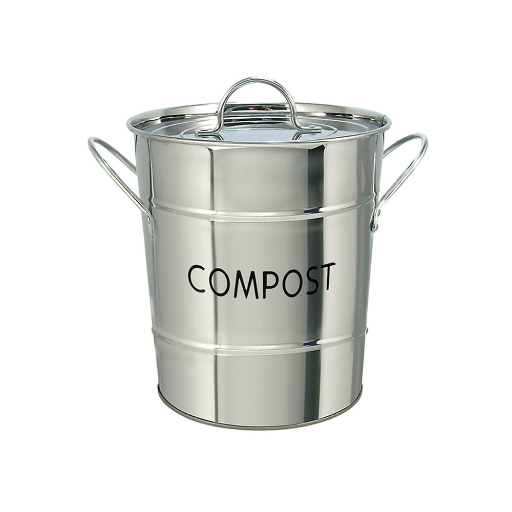 COMPOST PAIL, STAINLESS STEEL