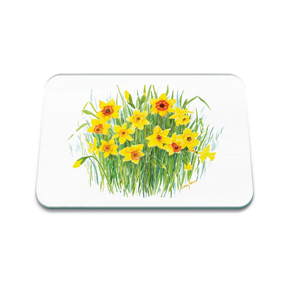 DAFFODIL GLASS BOARD MEDIUM 40X30CM