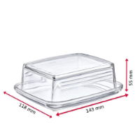 #GLASS BUTTER DISH CLEAR
