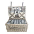 4 PERSON TRADITIONAL HAMPER BLUE STRIPE LINER