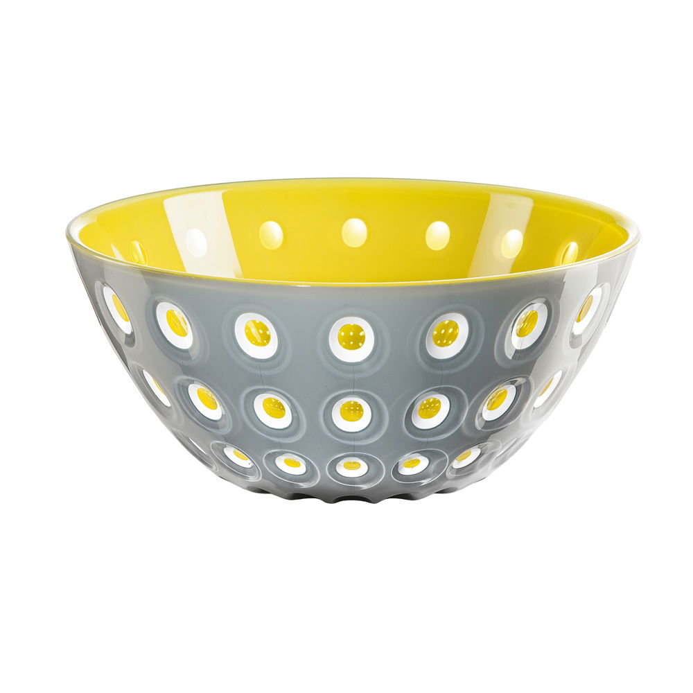 LE MURRINE BOWL 20CM DIA, LE MURRINE SET OF 2 BOWLS, 25CM DIA, GUZZINI, HOME, DECOR, STYLISH, GLASSMAKING, BOWL, HOMEWARE, KITCHEN, BPA FREE, BUY ONLINE, TRADE, COOKSHOP, yellow and grey