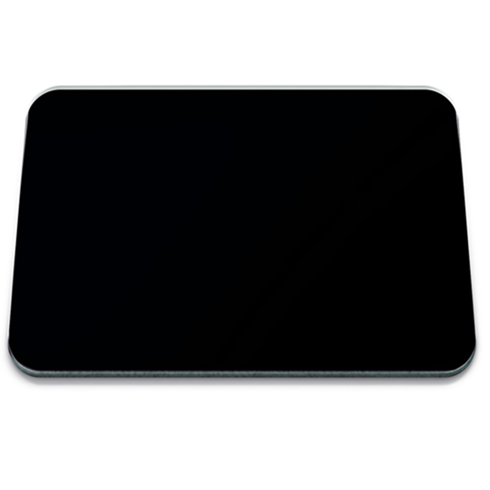 BLACK LARGE GLASS WORKTOP PROTECTOR 50 X 40CM