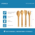 NATURAL WOOD FIBRE SLOTTED SPOON