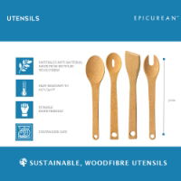 NATURAL WOOD FIBRE SLOTTED SPOON