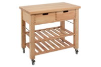 #LAMBOURN CONTEMPORARY 2 DRAWER KITCHEN TROLLEY