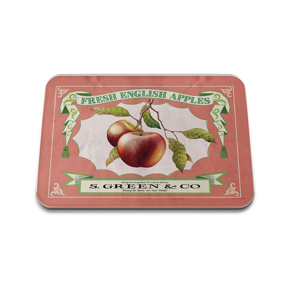 VINTAGE APPLES 40 X 30CM MEDIUM GLASS WORKTOP PROTECTOR