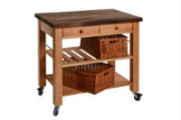 #WALNUT BLOCK TOP TROLLEY