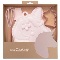 UNICORN 4PC UTENSILS BAKING GIFT BOX