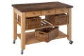 #WALNUT BLOCK TOP TROLLEY