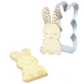 RABBIT COOKIE CUTTER & WOODEN EMBOSSER