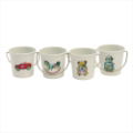 MILL HOUSE VINTAGE TOYS EGG CUP PAILS SET OF 4, EGGS, BOILED EGGS, KITCHEN, BREAKFAST, PAILS, CUPS