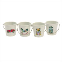 MILL HOUSE VINTAGE TOYS EGG CUP PAILS SET OF 4, EGGS, BOILED EGGS, KITCHEN, BREAKFAST, PAILS, CUPS