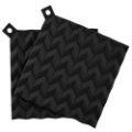 HOLD ON POT HOLDERS  2 PCS   BLACK