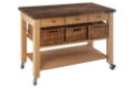 #WALNUT BLOCK TOP TROLLEY