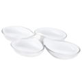 CLEAR TWO-TONE SET OF 2 INTERLOCKING DISHES