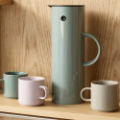 STELTON MUG SET OF 2 LIGHT GREY