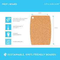 LARGE PREP I BOARD NATURAL 370 X 275 X 6MM