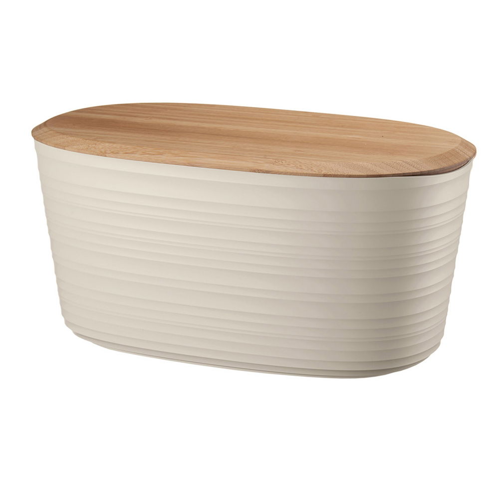 TIERRA BREAD BIN WITH BAMBOO BREADBOARD TAUPE 