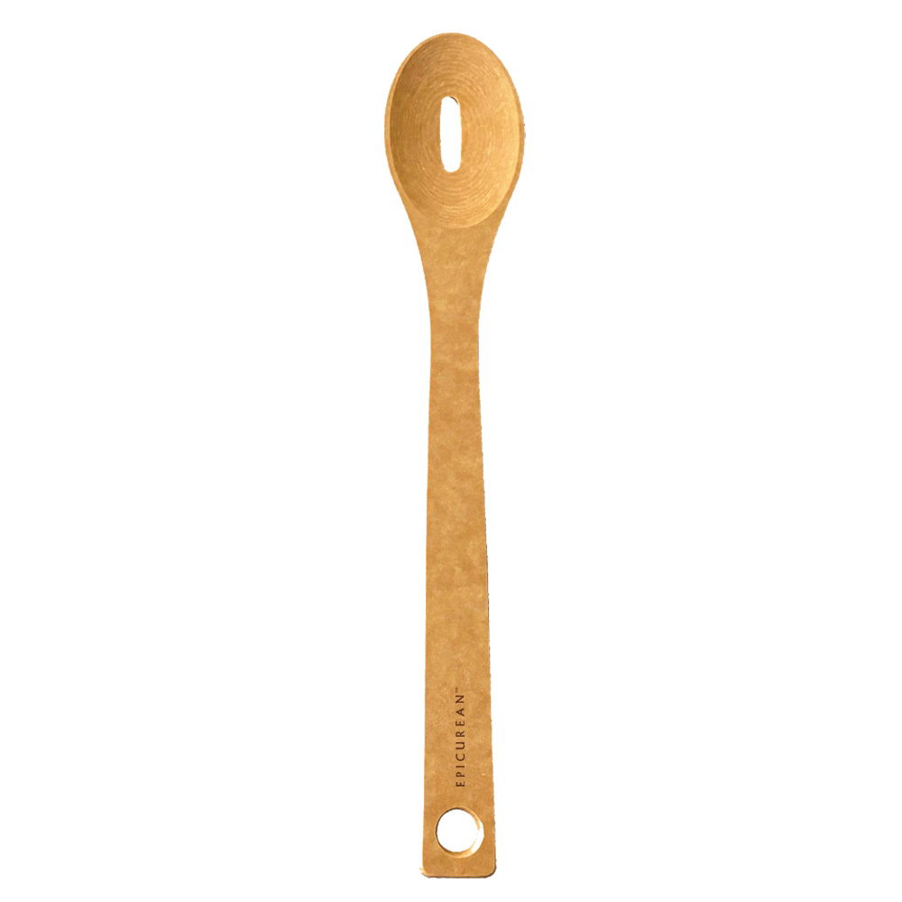 NATURAL WOOD FIBRE SLOTTED SPOON