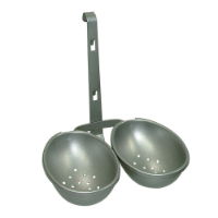 DOUBLE SILVER EGG POACHER