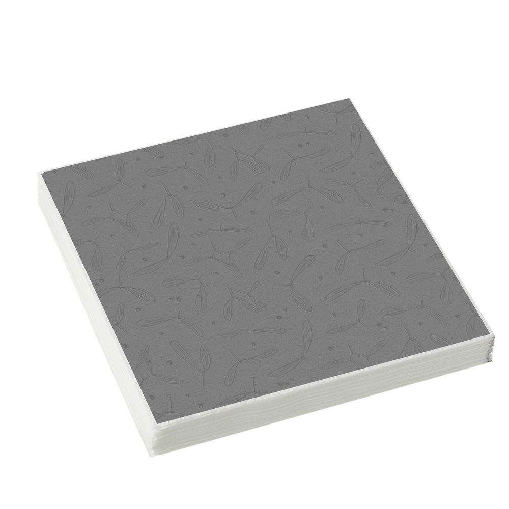 MISTELTOE GREY PAPER NAPKINS 33 X 33CM