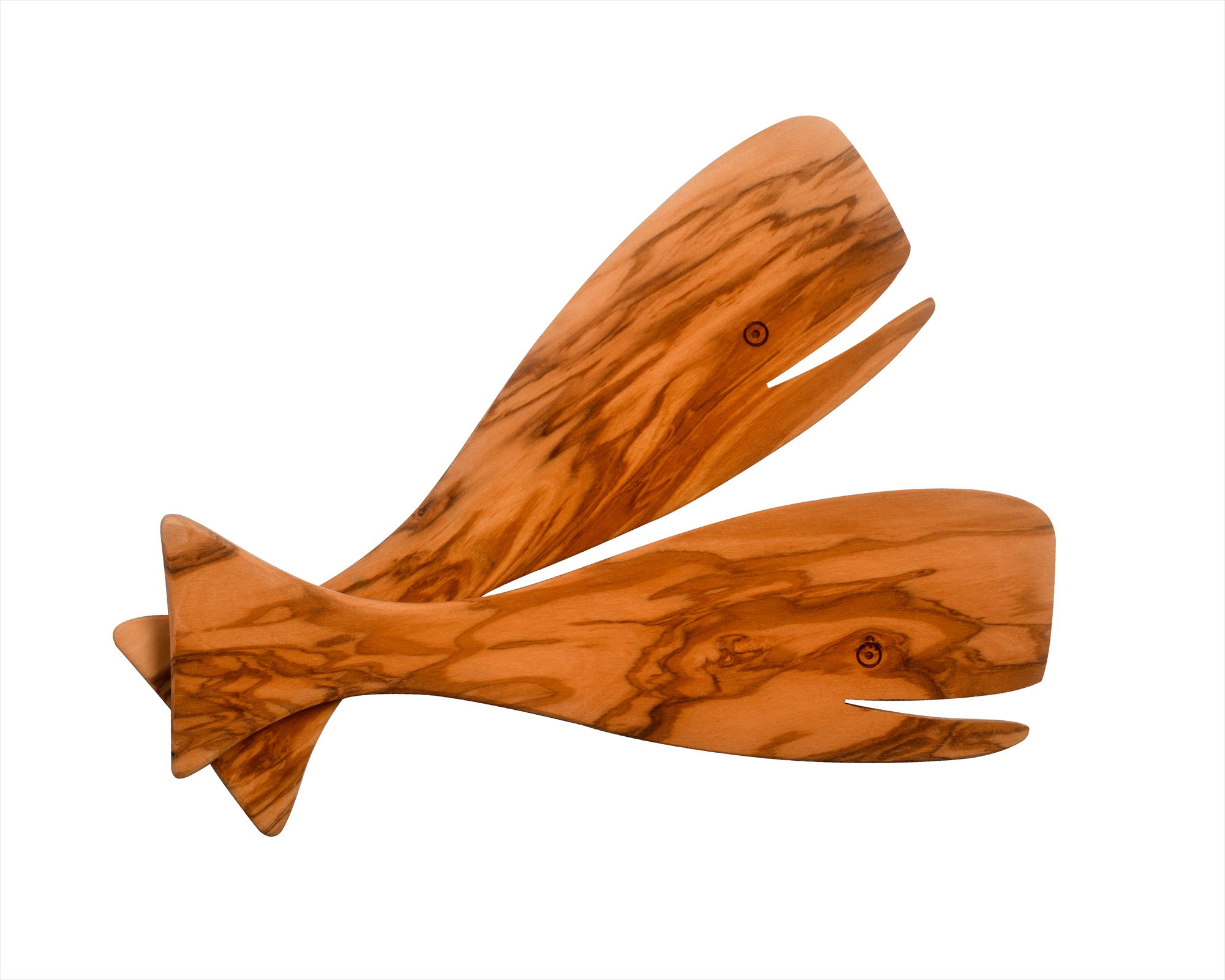 OLIVEWOOD WHALE SHAPED SALAD SERVERS