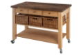 #WALNUT BLOCK TOP TROLLEY