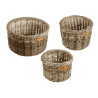 Low Grey Lined Indoor Plant Baskets