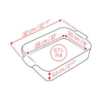 APPOLIA ECRU RECTANGULAR OVEN DISH 32CM