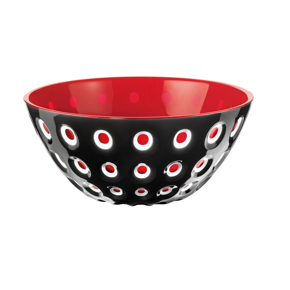 LE MURRINE BOWL 20CM DIA, LE MURRINE SET OF 2 BOWLS, 25CM DIA, GUZZINI, HOME, DECOR, STYLISH, GLASSMAKING, BOWL, HOMEWARE, KITCHEN, BPA FREE, BUY ONLINE, TRADE, COOKSHOP, black, white and red