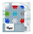 12 SILICONE SNOWFLAKE WINE CHARMS SET