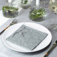 MISTELTOE GREY PAPER NAPKINS 33 X 33CM