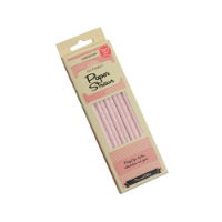 ####PAPER STRAWS PINK & WHITE POLKA DOT PACK 30