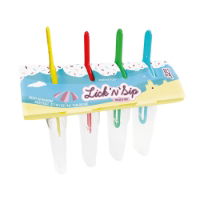 LICK 'N' SIP, ICE LOLLY, MOULDS, SET OF 4, ice cream,