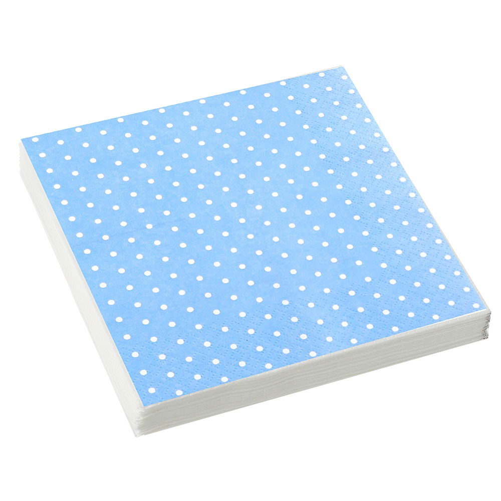 MINI DOTS LIGHT BLUE 33 X 33CM 3 PLY PAPER NAPKINS