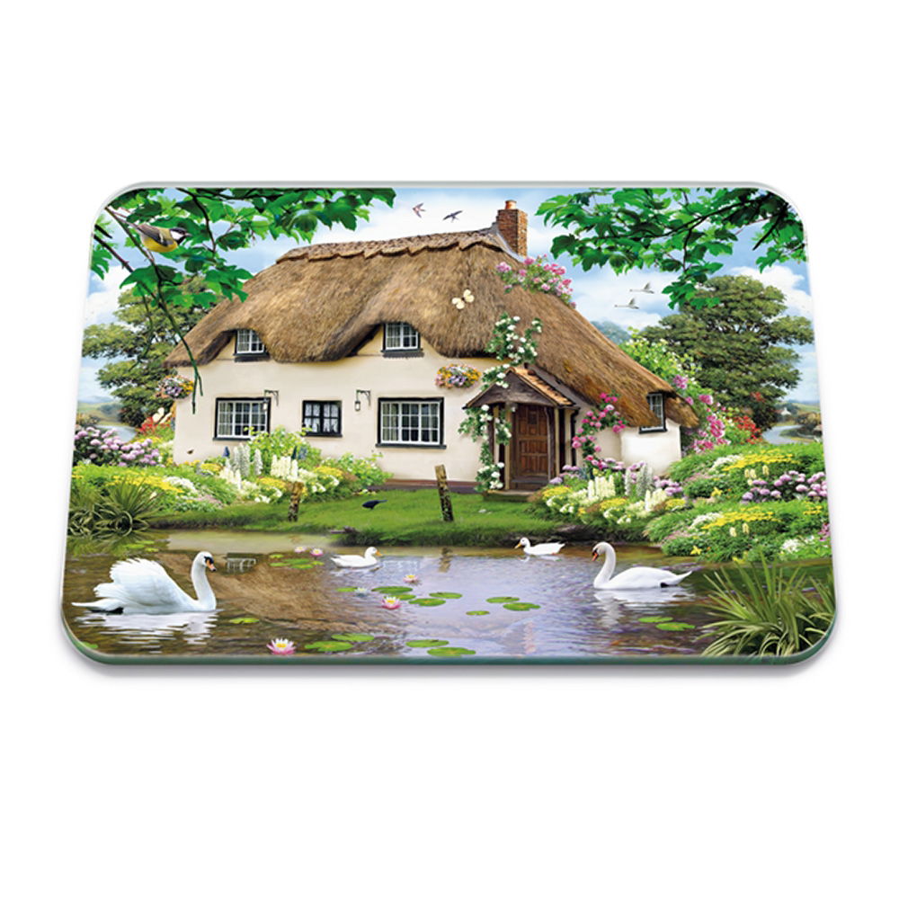 SWAN COTTAGE GLASS BOARD LGE