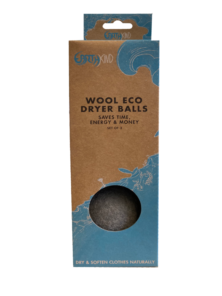 EARTHKIND GREY WOOL DRYER BALLS SET OF 3