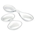 CLEAR TWO-TONE SET OF 2 INTERLOCKING DISHES