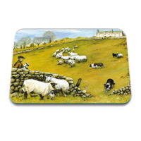 SHEEPDOG & SHEEP GLASS BOARD LARGE 40x50CM