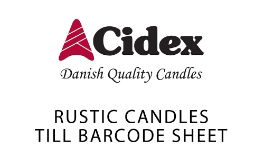 RUSTIC CANDLES TILL BARCODE SHEET TILE