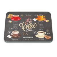 ARDESIA COFFEE TIME 50 x 40CM LARGE GLASS WORKTOP PROTECTOR